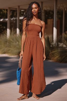 Celandine Strapless Gauze Jumpsuit