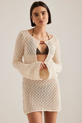 Away That Day Crochet Mini Dress