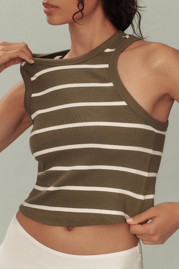 Slide View: 4: The Blair Baby Tee by Maeve: Sleeveless Cropped Racerback Edition