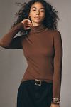 Thumbnail View 1: By Anthropologie Long-Sleeve High-Neck Baby Rib Top