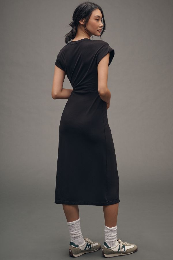 Slide View: 2: Stateside Short-Sleeve Cloud Jersey Midi Dress