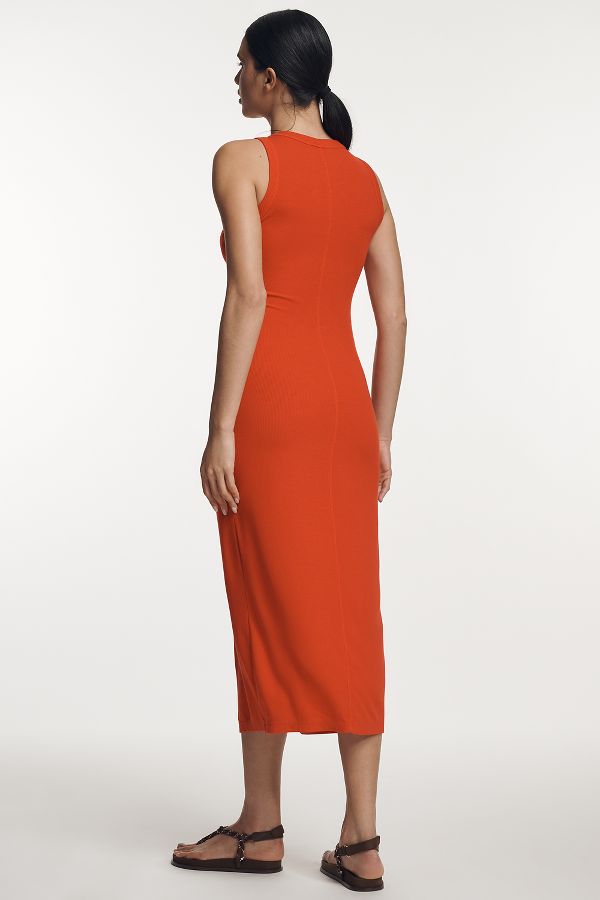 Slide View: 3: Stateside Sleeveless Rib Midi Dress