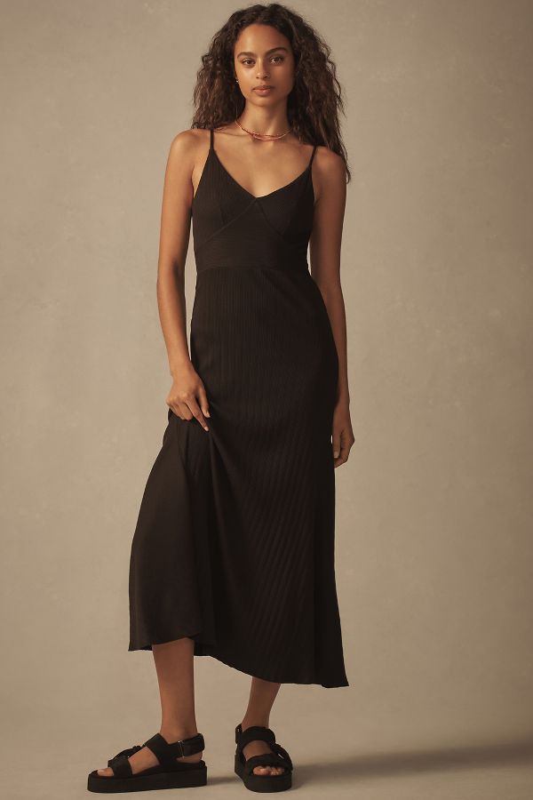 Slide View: 1: Nation LTD Melani Ribbed Midi Dress