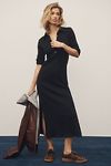 Thumbnail View 1: Nation LTD Rennie Long-Sleeve Collared Knit Midi Dress