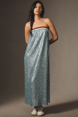 Sunday in Brooklyn Strapless Sequin Midi Dress