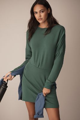 Daily Practice  Long-Sleeve Asymmetrical Mini Dress