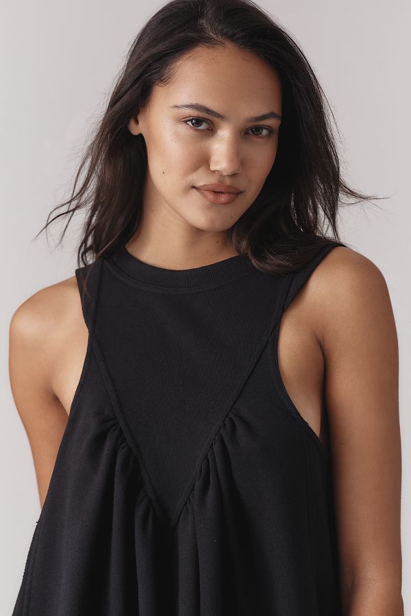 Slide View: 4: Daily Practice Sleeveless Ruched Mini Dress