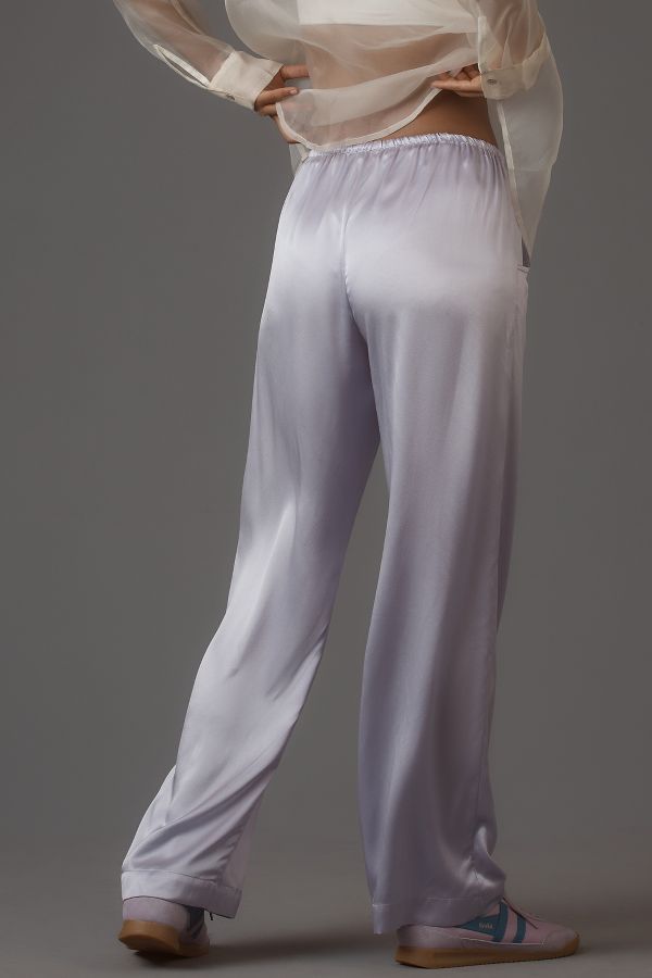 Slide View: 2: DONNI. Silk Drawstring Pants