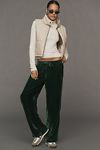 Thumbnail View 1: DONNI. Velvet Stripe Silk Pants