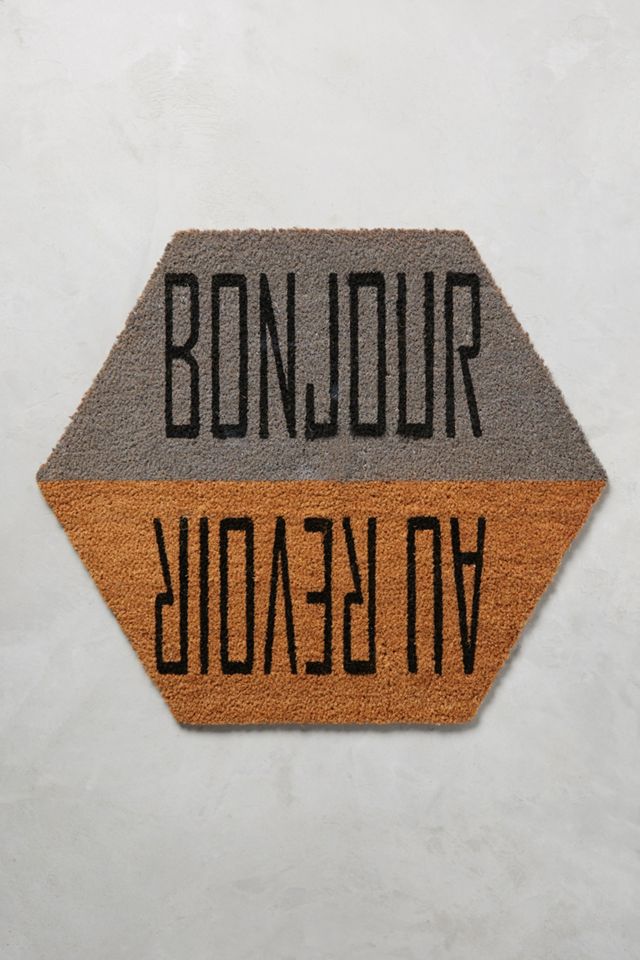 Bonjour & Au Revoir Doormat Anthropologie