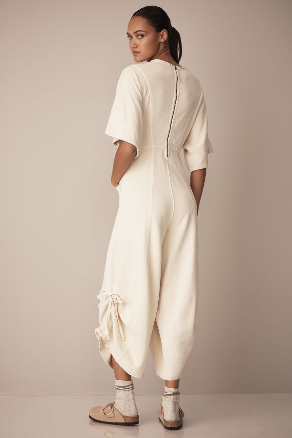 Slide View: 4: Daily Practice by Anthropologie Horizon Wide-Leg Jumpsuit: Short-Sleeve Edition