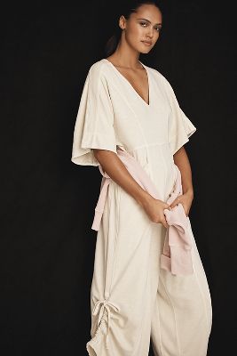 Daily Practice by Anthropologie Horizon Wide-Leg Jumpsuit: Short-Sleeve Edition