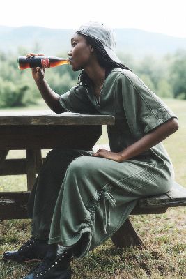 Daily Practice by Anthropologie Horizon Wide-Leg Jumpsuit: Short-Sleeve Edition