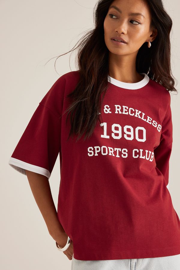 Slide View: 6: 4th & Reckless Kayleigh Ringer T-Shirt