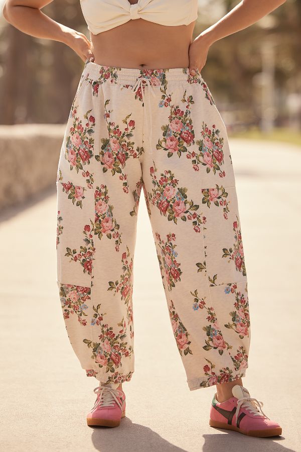 Slide View: 5: Daily Practice by Anthropologie Zola Joggers: Printed Edition