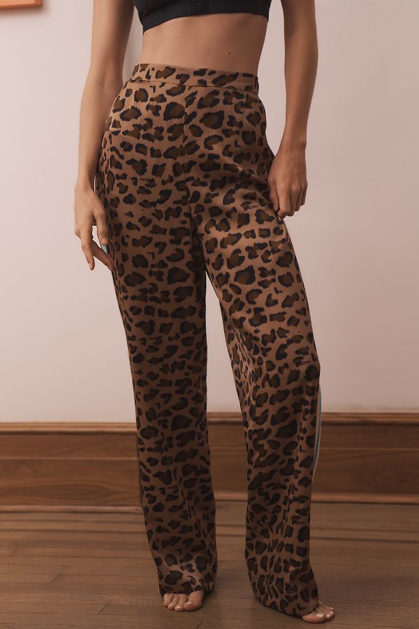 Slide View: 2: Sundays NYX Leopard-Print Silk Pants