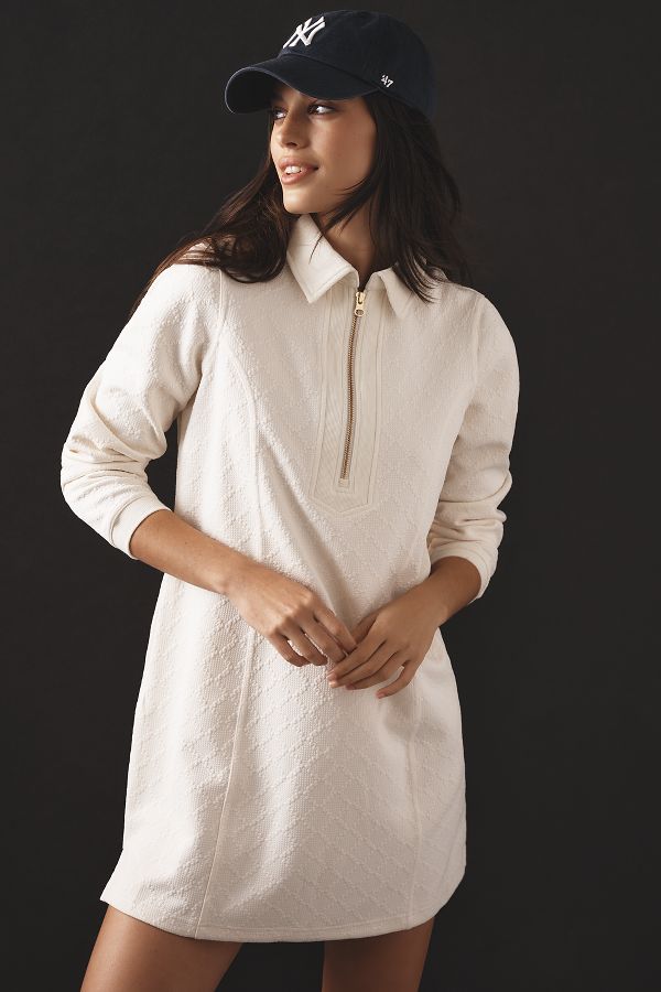 Slide View: 1: Sundays Elliott Half-Zip Collared Mini Dress