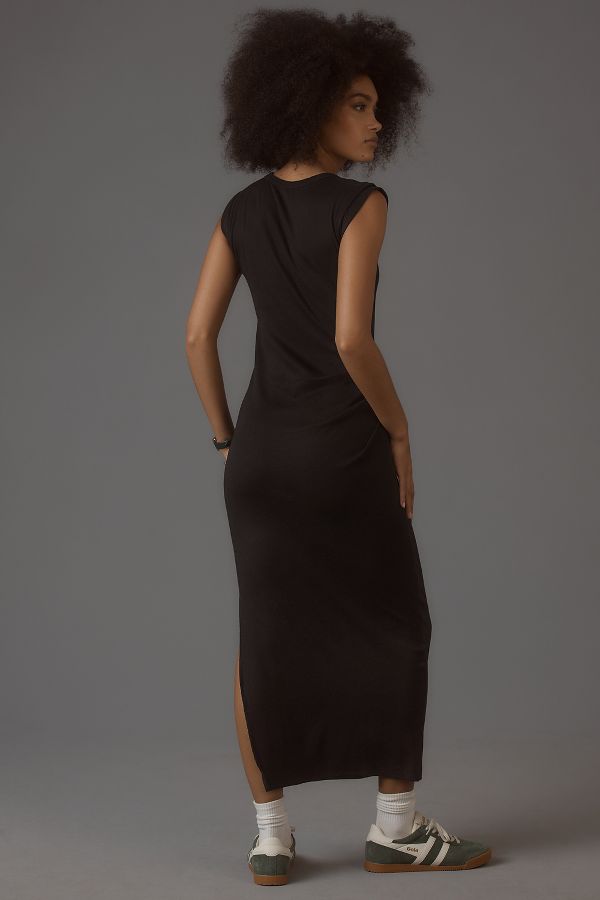 Slide View: 2: Michael Stars Calliope Power Shoulder Maxi Dress