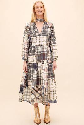 tartan maxi dress uk