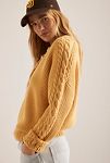 Thumbnail View 3: Varley Vera Button-Neck Cable-Knit Jumper