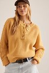 Thumbnail View 1: Varley Vera Button-Neck Cable-Knit Jumper