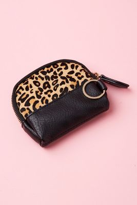 animal print coin purse