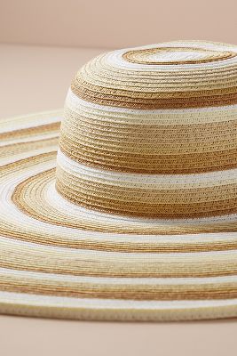 striped floppy hat