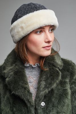 fur pillbox hat