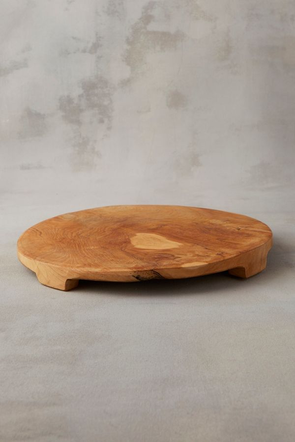 Slide View: 6: Footed Teak Serving Board