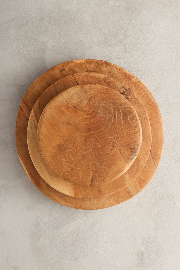 Slide View: 9: Footed Teak Serving Board