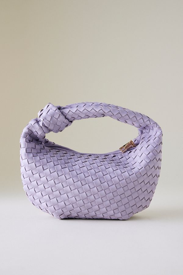 Slide View: 1: Melie Bianco Larissa Woven Faux-Leather Shoulder Bag