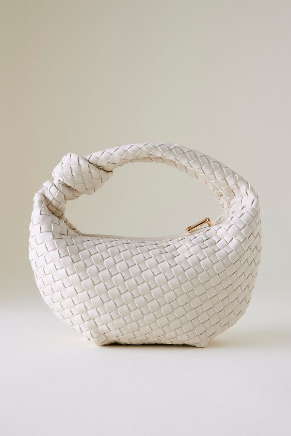 Slide View: 1: Melie Bianco Larissa Woven Faux-Leather Shoulder Bag