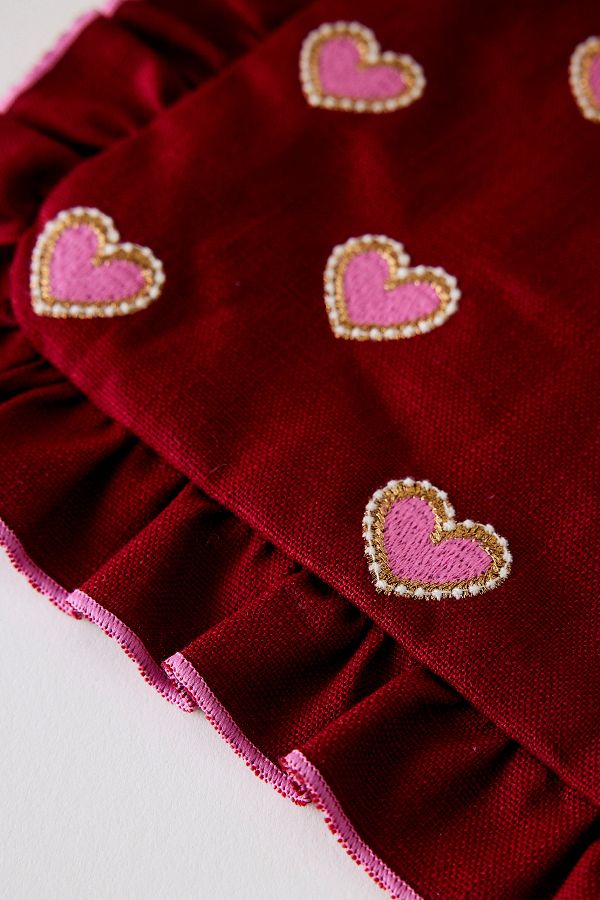 Slide View: 2: Elizabeth Scarlett Heart Frill Pouch