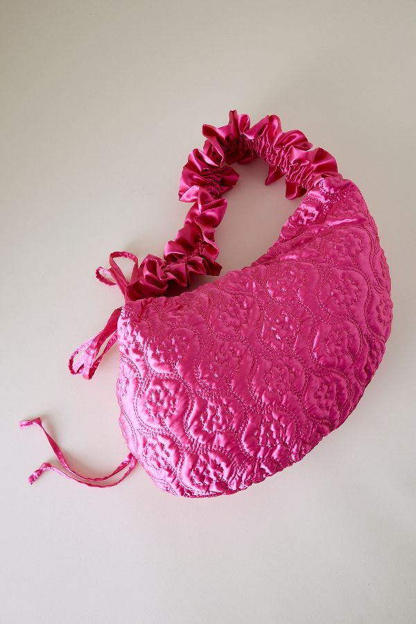 Vista de diapositivas: 3: Bolso de Riñón Rosa Acolchado Damson Madder