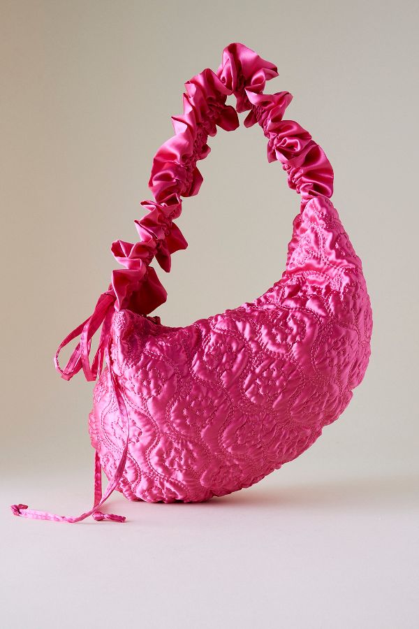 Vista de diapositivas: 1: Bolso de Riñón Rosa Acolchado Damson Madder