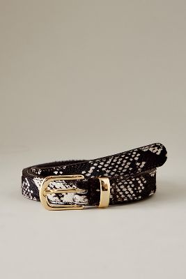 Ceinture en cuir imprimé serpent