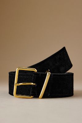 Ceinture en daim avec boucle carrée