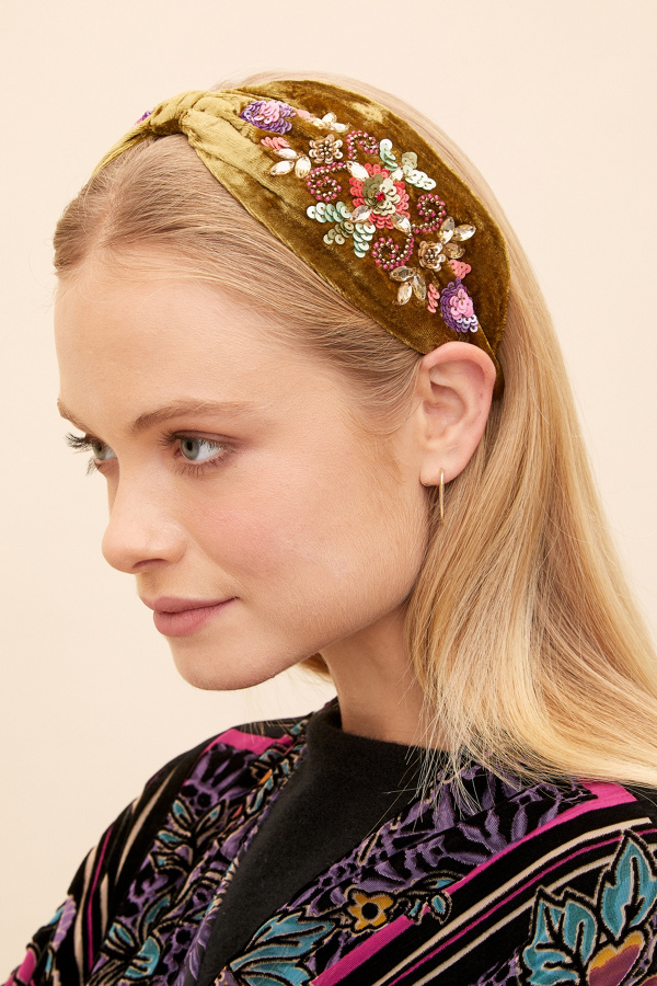 Embellished Velvet Headband Anthropologie UK