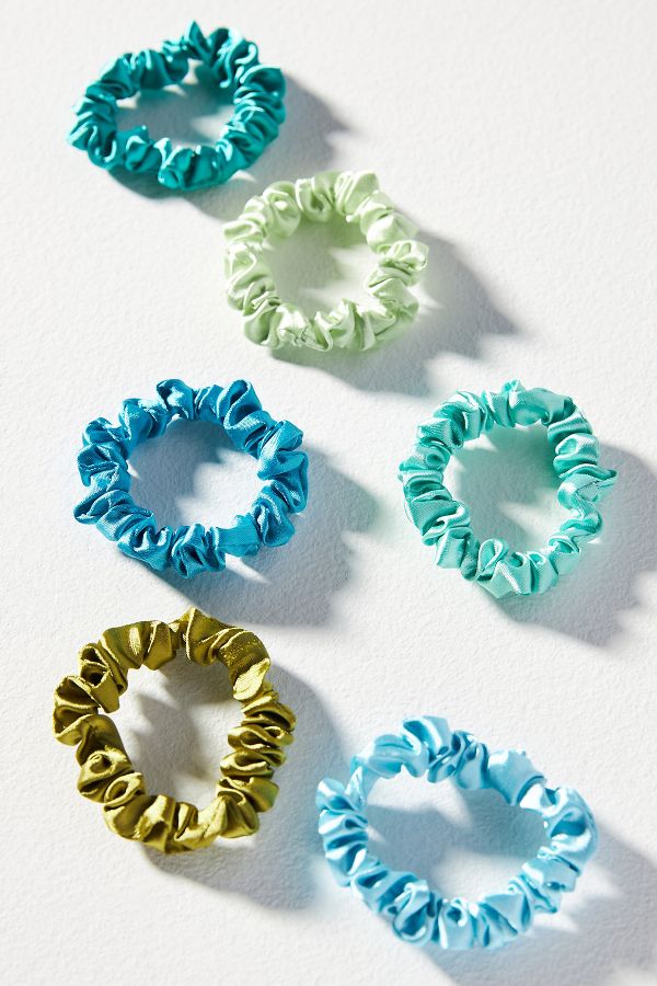 Vista de diapositivas: 1: Pack of 6 Satin Hair Scrunchies