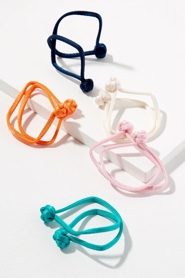 Knotted Satin Hair Tie Set Anthropologie Uk