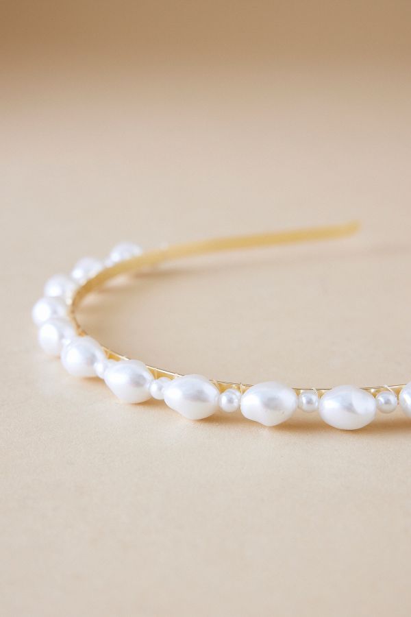 Slide View: 2: Pearl-Embellished Headband