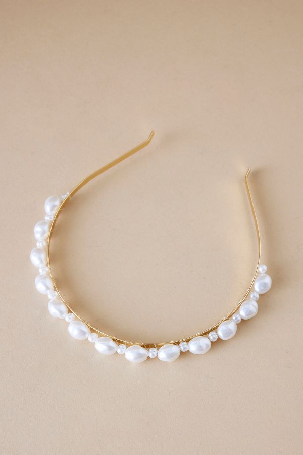 Slide View: 1: Pearl-Embellished Headband