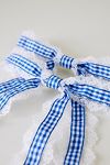 Thumbnail View 2: Lace Gingham Hair Bows, Set of 2