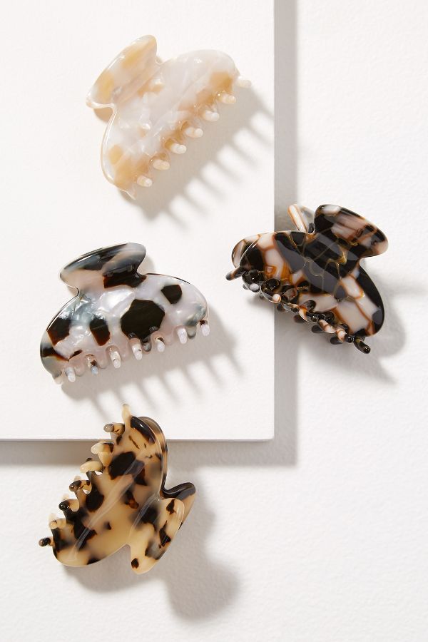 Pack of Four Tortoiseshell Hair Clips Anthropologie UK