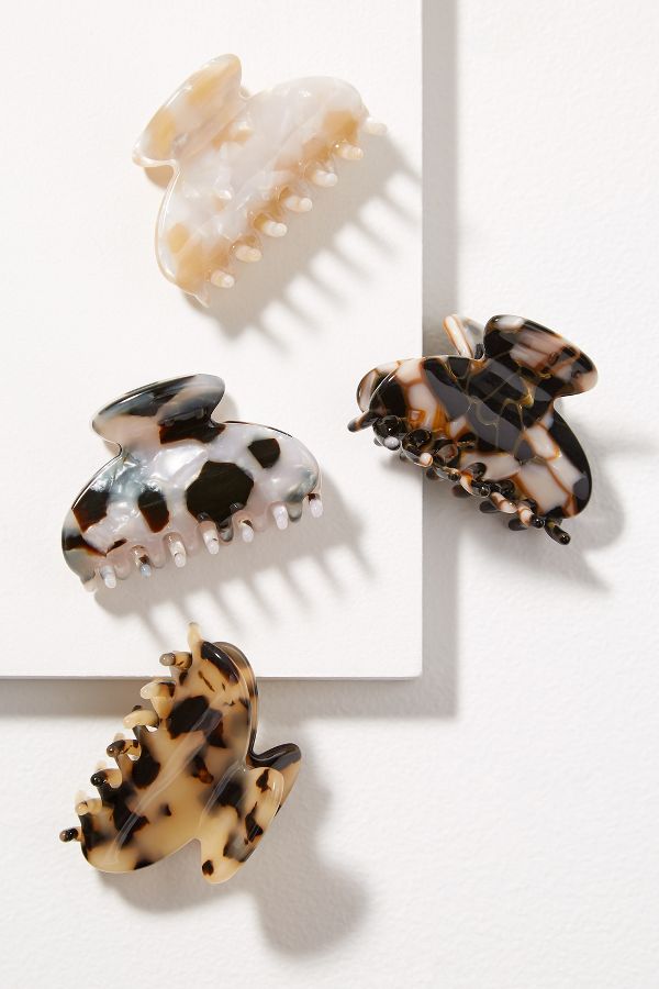 Pack of Four Tortoiseshell Hair Clips | Anthropologie UK