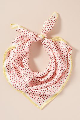 polka dot silk scarf