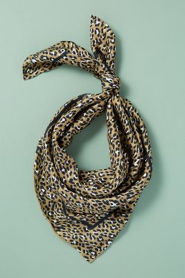 animal print silk scarf