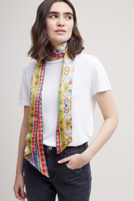 long thin silk scarf