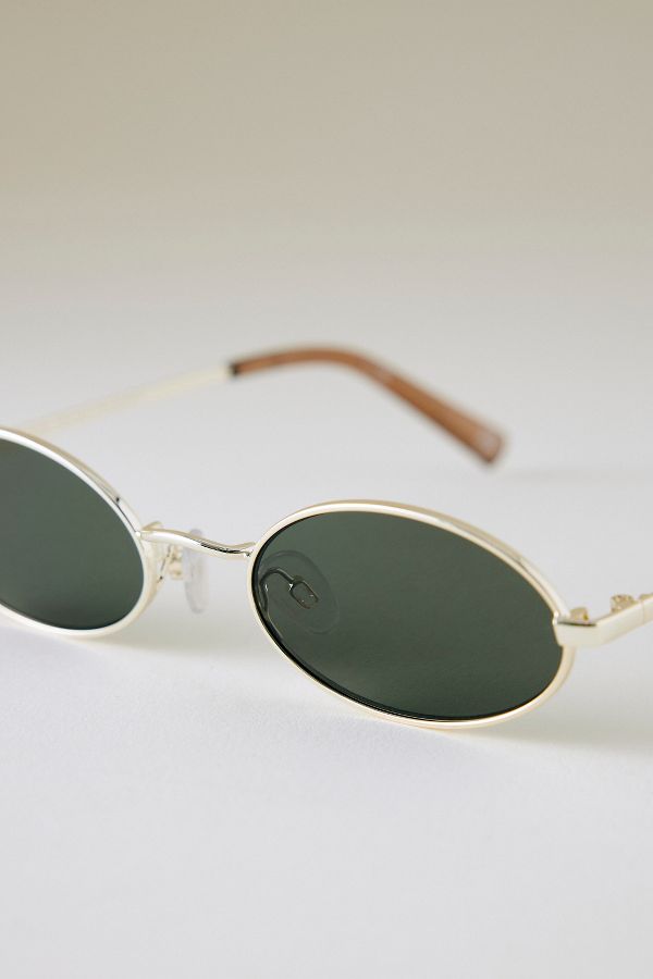 Slide View: 2: Le Specs Love Train Oval Sunglasses