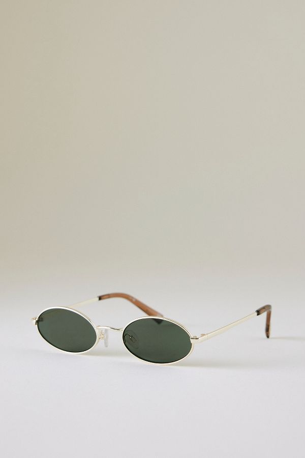 Slide View: 1: Le Specs Love Train Oval Sunglasses